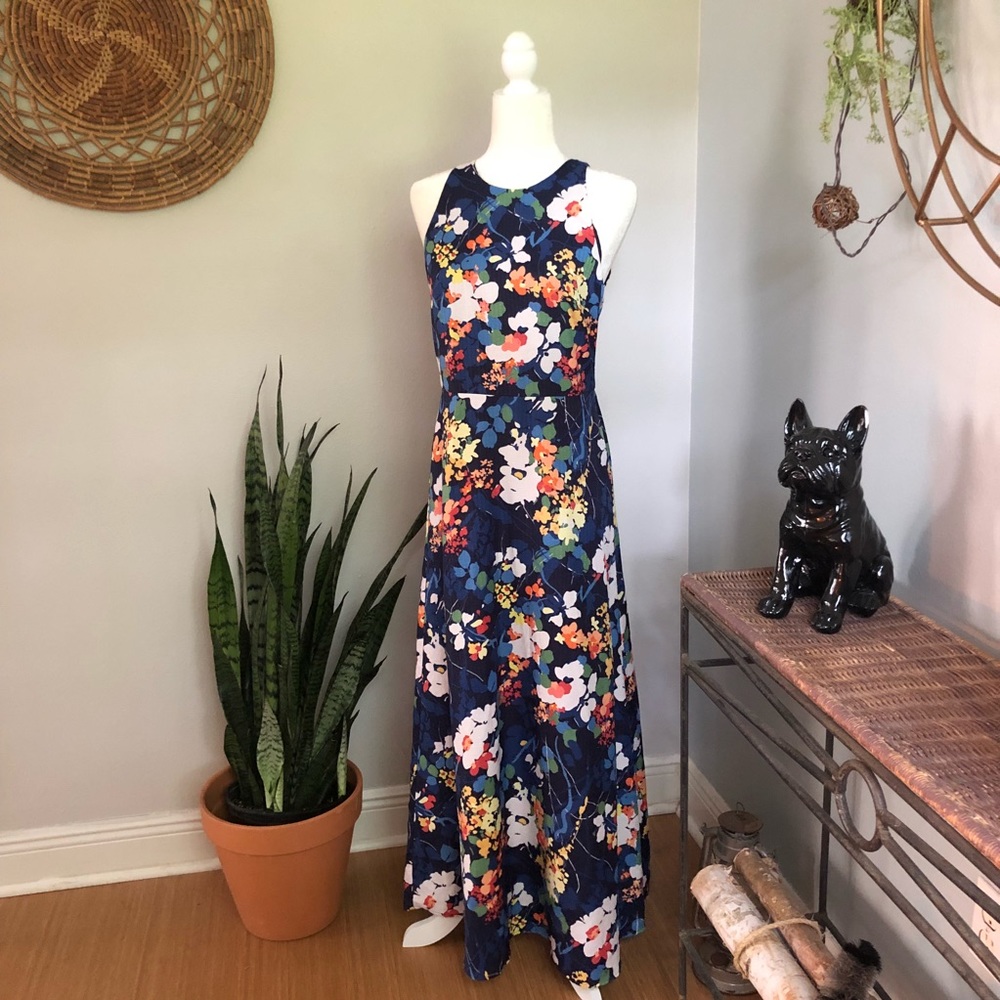 Banana Republic Blue Floral Maxi